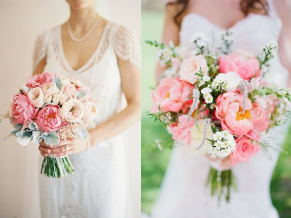 Hoa cưới hoa mẫu đơn rực rỡ cho hôn lễ hiện đại