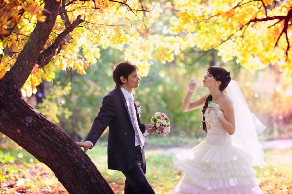 Trang trí đám cưới mùa thu với những tông màu nhẹ dịu